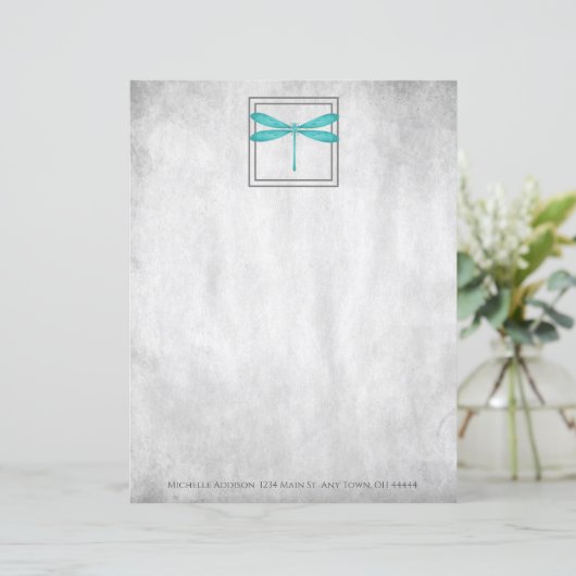 Blauwgroen speciaal voor Dragonfly ontworpen vel (Staand voorkant)