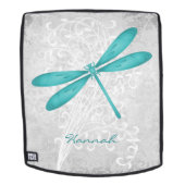 Blauwgroen speciale Dragonfly-rugzak Rugtassen (Verwijderbaar gezicht)