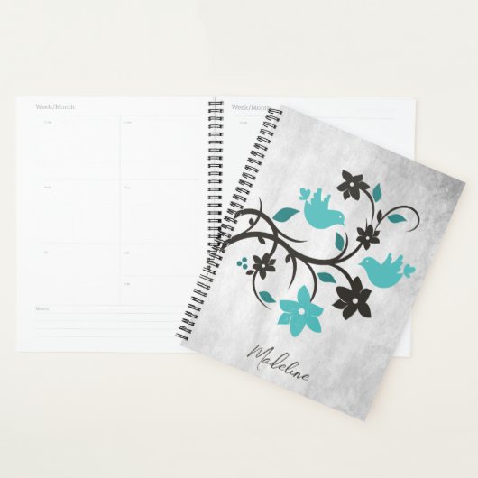 Blauwgroen speciale plank voor vogels planner (Display)