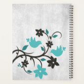 Blauwgroen speciale plank voor vogels planner (Achterkant)