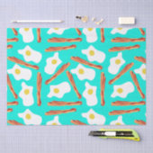 Blauwgroen spek en eieren tissuepapier (Craft)