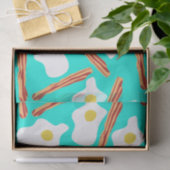 Blauwgroen spek en eieren tissuepapier (Geschenk)