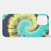 Blauwgroen spiraal: Grunge Hippie textuur. Case-Mate iPhone Case (Achterkant (horizontaal))
