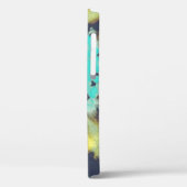 Blauwgroen spiraal: Grunge Hippie textuur. Case-Mate iPhone Case (Achterkant / Links)
