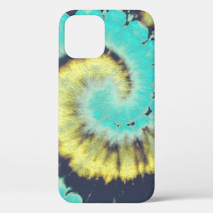 Blauwgroen spiraal: Grunge Hippie textuur. Case-Mate iPhone Case