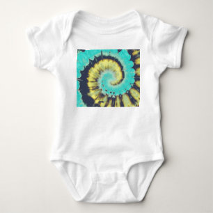 Blauwgroen spiraal: Grunge Hippie textuur. Romper
