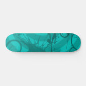 Blauwgroen Splatter Persoonlijk Skateboard (Horizontaal)