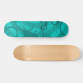 Blauwgroen Splatter Persoonlijk Skateboard (Horizontaal)