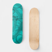 Blauwgroen Splatter Persoonlijk Skateboard (Voorkant)