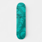 Blauwgroen Splatter Persoonlijk Skateboard (Voorkant)