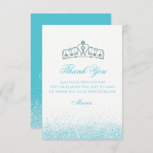 Blauwgroen spleet met dank aan uw kaarten (Voorkant / Achterkant)