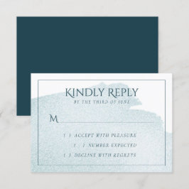 Blauwgroen spons | Geavanceerde Waterverf Slag RSVP Kaartje