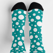 Blauwgroen Spots Crew Sokken (Top)