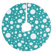 Blauwgroen Spots Tree Rok Kerstboom Rok (Voorkant)