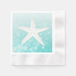 Blauwgroen staarvis Beach Thed Wedding Napkins Servet