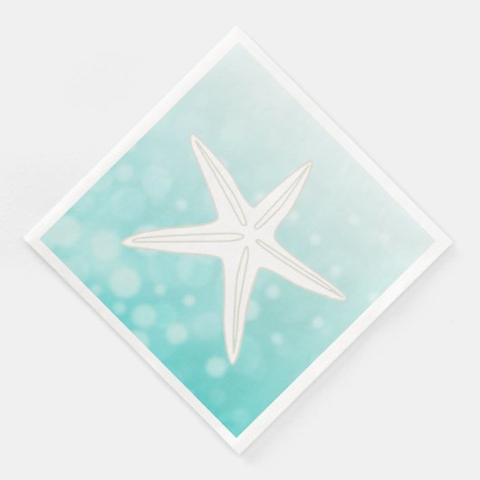 Blauwgroen staarvis Beach Thed Wedding Napkins Servetten (Hoek)