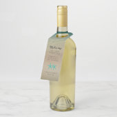 Blauwgroen staarvis Tropical Sandy Beach Wedding F Flessenhanger (Schuin)