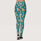 Blauwgroen stamkoxen leggings (Achterkant)