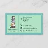 Blauwgroen stapel katten Dierendierenarts Visitekaartje (Voorkant)