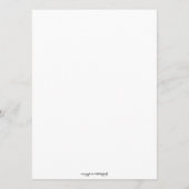 Blauwgroen Starfish Beach Wedding Dinner Menu (Achterkant)