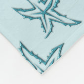Blauwgroen Starfish Fleece Blanket Deken (Hoek)