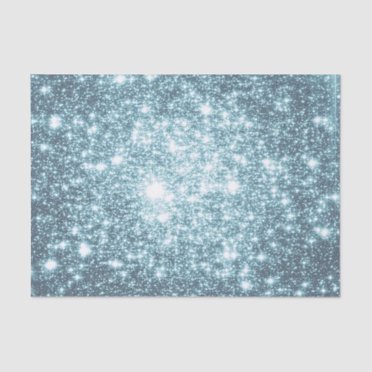 Blauwgroen Stars tissuepapier (Voorkant)