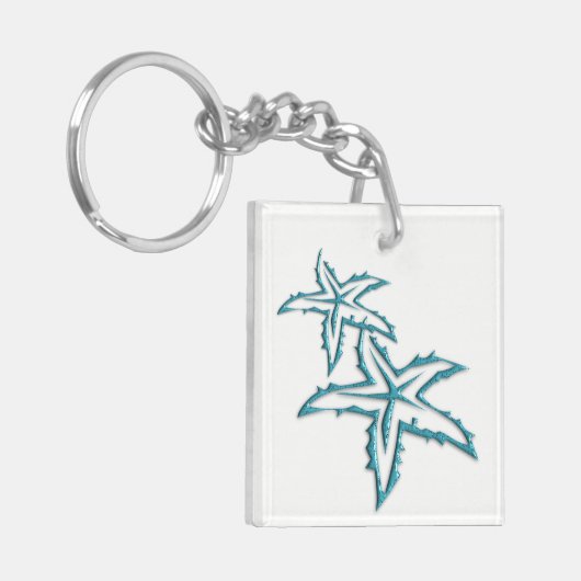 Blauwgroen Starvis Sleutelhanger (Voorkant Links)