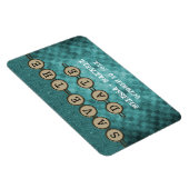 Blauwgroen Steampunk-toetsen opslaan Datum Flexi M Magneet (Rechterzijde)