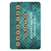Blauwgroen Steampunk-toetsen opslaan Datum Flexi M Magneet (Verticaal)