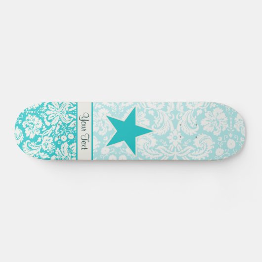 Blauwgroen ster skateboard (Horizontaal)