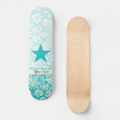 Blauwgroen ster skateboard (Voorkant)