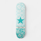 Blauwgroen ster skateboard (Voorkant)
