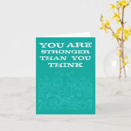 Blauwgroen sterk zijn kaart (Gele Bloem)