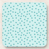 Blauwgroen sterren bier onderzetter (Voorkant)