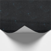 Blauwgroen sterren cadeaupapier (Hoek)