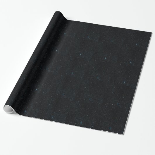Blauwgroen sterren cadeaupapier (Uitgerold)