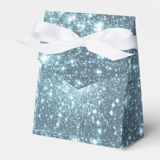 Blauwgroen Sterren Favor Box Bedankdoosjes (Voorkant Zijde)