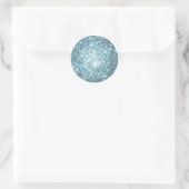Blauwgroen sterren ronde sticker (Tas)