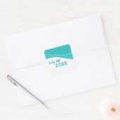 Blauwgroen sterrencurven Stickers (Envelop)