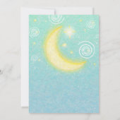 Blauwgroen sterrenlicht hemels Baby shower Kaart (Achterkant)