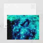 Blauwgroen sterrenstelsel briefkaart (Voorkant / Achterkant)