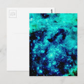 Blauwgroen sterrenstelsel briefkaart (Voorkant / Achterkant)