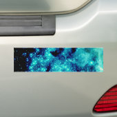 Blauwgroen sterrenstelsel bumpersticker (Op auto)