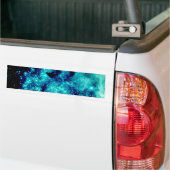Blauwgroen sterrenstelsel bumpersticker (Op Truck)