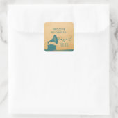 Blauwgroen  Sticker (Tas)