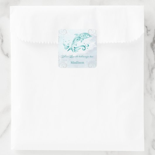 Blauwgroen Sticker Dolphin Book (Tas)