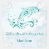 Blauwgroen Sticker Dolphin Book (Voorkant)