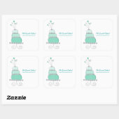 Blauwgroen Sticker van de whisky Chic Wedding Cake (Vel)