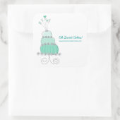 Blauwgroen Sticker van de whisky Chic Wedding Cake (Tas)