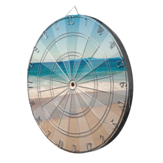 Blauwgroen stijlpagina Turquoise Dartbord (Voorkant Rechts)